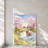Paardenmeisje-paardenfan-Schilderij-Kinderkamer-Exclusieve-wanddecoratie-voor-kinderkamer-babykamer-CoiCoi-Gepersonaliseerd-kinderschilderij