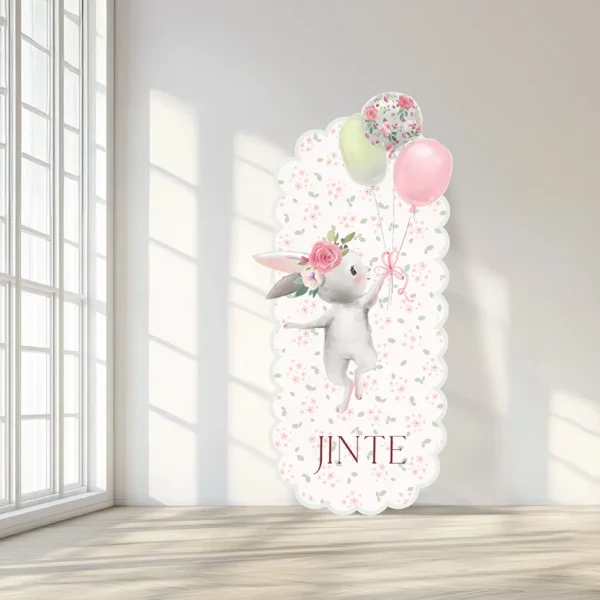 Bloemenkonijn-CoiCoi-Kinderkamer-schilderij-ruimte-Wanddecoratie-prinsessenkamer-2