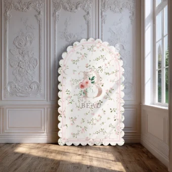 Cederrozen-CoiCoi-Kinderkamer-schilderij-Gepersonaliseerd-Wanddecoratie-schilderij-met-letter-roze-creme-bloemen