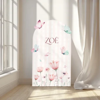 Vlindertuin-CoiCoi-Kinderkamer-schilderij-ruimte-Wanddecoratie-prinsessenkamer-2