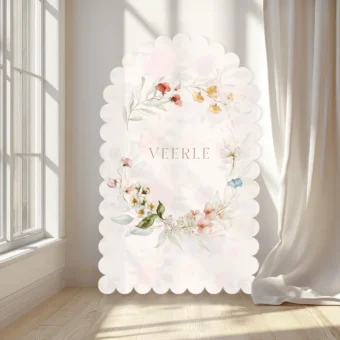 Schilderij-Kinderkamer-Bloemenlijst-Droomvenster-Meisjeskamer-wanddecoratie -Kinderkamer-Bloemenkrans-Bloemen-Meisjeskamer-CoiCoi