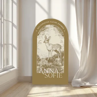 Jong-Hertje-bos-wanddecoratie-CoiCoi-droomvenster-Welkomstbord-Geboortebord-baby