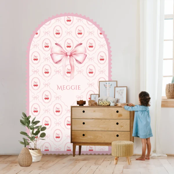Kersenzoet-Impressie-CoiCoi-wanddecoratie-kinderkamer-strik-groot